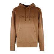 JW Anderson Gradient Logo Broderad Hoodie Brown, Herr