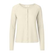 Rosemunde Mjuk Ull Cardigan 1421 Ivory Beige, Dam