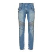 Balmain Jeans med inbyggda dragkedjor i benen Blue, Herr