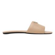 Prada Sommar Läder Sliders Beige, Dam