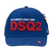 Dsquared2 Broderad baseballkeps med spänne Blue, Unisex