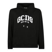 Gcds Logo Hoodie Lounge Style Black, Herr