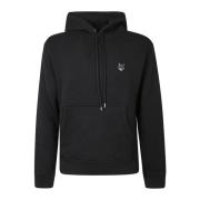 Maison Kitsuné Räv Huvud Patch Hoodie Black, Herr