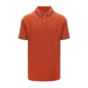 Fay Herr Knapp Polo Skjorta Orange, Herr