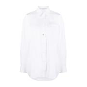 Stella McCartney Rent Vit Oversized Ikonisk Skjorta White, Dam