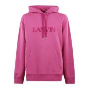 Lanvin Broderad huvtröja för stiligt utseende Pink, Herr