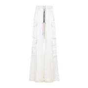 Rick Owens Grå Byxor Elegant Stil White, Dam