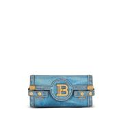 Balmain Blå Clutches för Kvinnor Ss25 Blue, Dam