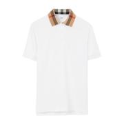 Burberry Vintage Check Mönster Vit T-shirt White, Herr