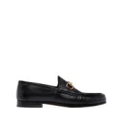 Gucci Svart läder Horsebit Loafers Black, Dam