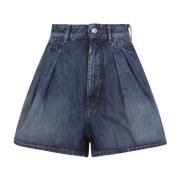 Sportmax Blå Bermuda Shorts för Kvinnor Blue, Dam