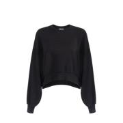 Elisabetta Franchi Svart Oversized Logo Sweatshirt Black, Dam