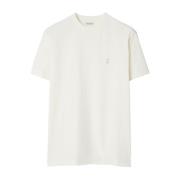 Burberry Vit Jersey Crew Neck T-shirt White, Herr