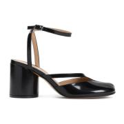 Maison Margiela Svarta Pumps Eleganta Borstad Läder Klackar Black, Dam