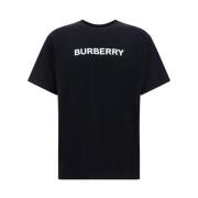 Burberry Ikonisk Monogram Crew Neck Bomull T-shirt Black, Herr