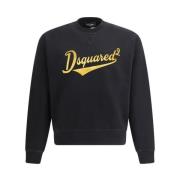 Dsquared2 Ikonisk Monogram Bomullssweatshirt Black, Herr