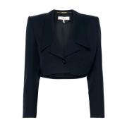 Chloé Kort Ull Blazer Black, Dam