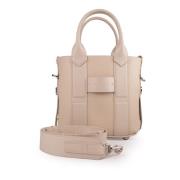 Hogan Liten shopper väska i kräm Beige, Dam