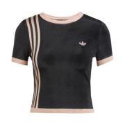 Adidas Ribbad Crew Neck T-shirt Black, Dam