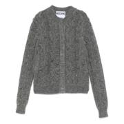 Moschino Guld M Stretch Mohair Tröja Gray, Dam