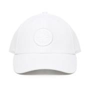 Stone Island Vit Bomull Broderad Logotyp Hatt White, Herr