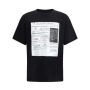 MM6 Maison Margiela Maxi Print Bomull T-shirt Black, Herr