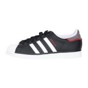 Adidas Lädersneakers med Gummisula Black, Herr