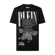 Philipp Plein Avslappnad Bomull T-shirt Black, Herr