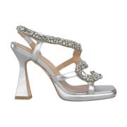 ALMA EN PENA Rhinestone Klack Sandaler Gray, Dam