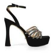 Guess High Heel Sandals Black, Dam