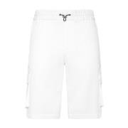 Philipp Plein Stiliga Denim Shorts för Kvinnor White, Herr