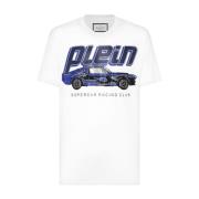 Philipp Plein Unik Herr T-shirt, Höj Casual Stil White, Herr