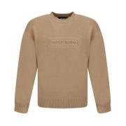 Dsquared2 Broderad Logga Bomullströja Beige, Herr