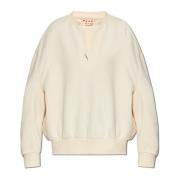 Marni Sweatshirt med logotyp Beige, Dam