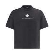 Versace Monokrom Monogram Bomull T-shirt Black, Herr