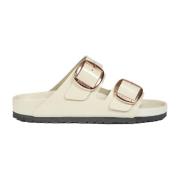 Birkenstock Beige Dubbelrem Spänne Sandaler Beige, Dam