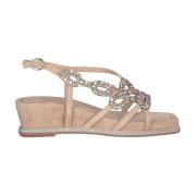 Alma EN Pena Kil Sandal med Strassband Beige, Dam