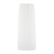 Antonelli Firenze Midi Kjol med Sidoslitsar White, Dam