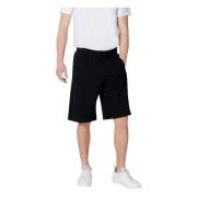 Emporio Armani EA7 Stiliga herr sport Bermuda shorts Black, Herr