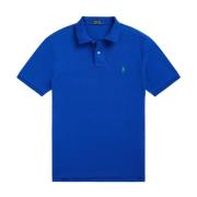 Ralph Lauren Bomullspolo med Slim Fit-logotyp Blue, Herr