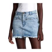 One Teaspoon Denim Mini Kjol Salty Dog Blue, Dam