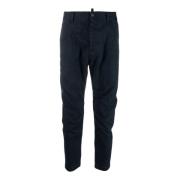 Dsquared2 Blåa Bomullsbyxor, Slim Fit Blue, Herr