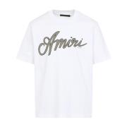 Amiri Vit T-shirt Trendy Design White, Herr