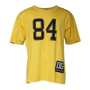 Dolce & Gabbana Gul Bomull Crew Neck T-shirt Yellow, Herr