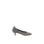 Burberry Asymmetriska Check Pumps med Kitten Heel Multicolor, Dam