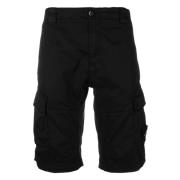 C.p. Company Svarta Shorts för Män Black, Herr