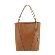 Chloé Modern läder axelväska med monogram hänge Brown, Dam