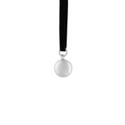 Dansk Copenhagen Repad Silverpläterad Mocka Halsband Black, Dam