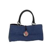 Valentino Vintage Pre-owned Canvas handvskor Blue, Dam