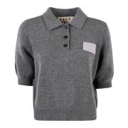 Marni Stilig Polo Neck Sweater Gray, Dam